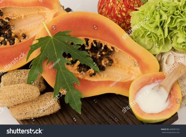 máscara de papaya